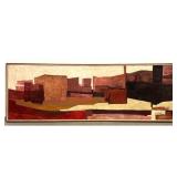 Lot 1023  Robert Steven Koffler Oil on Canvas Painting. Mid-Century Modern Abstract Architectural Landscape. S