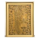 Lot 1025  Ernest Dudley Chase Pictorial Map Print of Manhattan and the Bronx framed lithograph