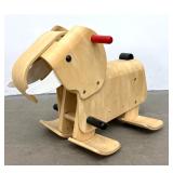 Lot 1042  PlanToys Walking Elephant Wooden Rocker Toy. Minimalist Plywood Construction. Marked.