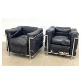 Lot 1069   Le Corbusier Designed Lounge Chairs. Unmarked.