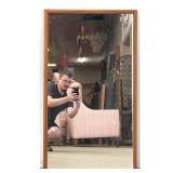 Lot 1117  Mid Century Modern Teak wall Mirror.
