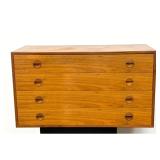 Lot 1160  HG Furniture Teak Chest of 4 Drawers for wall unit. 