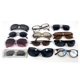 Lot 1167  12pc lot of Eyewear including Prada wrap sunglasses and Maui Jim MJ Sport rimless sunglasses plus cl