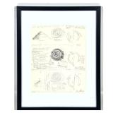 Lot 1177  Robert Smithson Developmental Lithograph Print for Broken Circle and Spiral Hill Project Emmen Holla