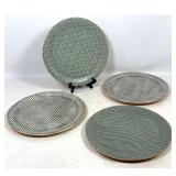 Lot 1188  4pc Lot ALLEN GWYNNE USA Large Studio Pottery Chargers. Glazes. Artisan Signed and Dated 2009.