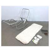 Lot 1204  Mid Century Barwa Rocking Lounge Chair. Cover appears to small for frame. we could not get it on fra