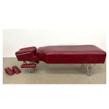Lot 1216  Lloyd Table Company Manual Chiropractic Adjustment Table with Adjustable Headpiece and 2 Detached Cu