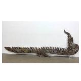 Lot 1225  Large Southeast Asian Carved Wood Naga Architectural Fragment Unsigned.