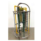 Lot 1230  Industrial Gas Distribution Manifold with Protective Cage for Oxygen and MAPP Gas Drop Test Lines