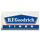 Lot 1238  Vintage B.F. Goodrich Tires Single Sided Embossed Tin Advertising Sign