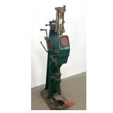 Lot 1239  Vintage Heavy Cast Iron and Brass Industrial Machine. Appears to be some Kind of Press. 