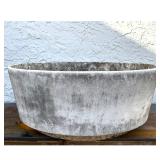 Lot 1241  Large Willy Guhl Architectural Mid-Century Modern Brutalist Planter. Tapered cylindrical form. 