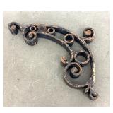 Lot 1245  Large Antique Wrought Iron Architectural Scroll Bracket featuring a Curving Spandrel Design with int