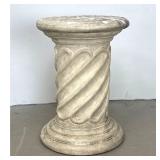 Lot 1263  Large Spiral Form Plaster Garden Pedestal Plant Stand. Neoclassical Revival Style with Double Twiste