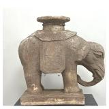 Lot 1273  Cast Cement Elephant Pedestal Garden Ornament. Plant Stand. 