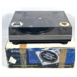 Lot 1296  Stanton STR8-30 Direct Drive Turntable in Original Box with Stanton 500 B Cartridge and Smoke Tinted