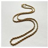 UES 14K Gold Rope Link Chain Necklace, Authentic Swarovski, Givenchy, 14K Gold Pearl Pendant, Italia