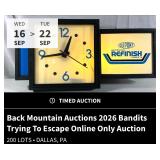 Back Mountain Auctions 2026 Bandit's Trying To Escape Online Only Auction