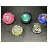McCloud Estate Art Glass Paperweights, Collectible Crystal