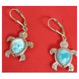 14 Turtle Earrings Marked DK