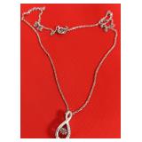 20 Sterling Dancing Diamond Necklace