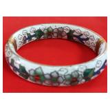 11 White Cloissone Bracelet