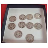 163 10 Mercury Dimes