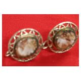 113 Cameo Earrings Gold Filled