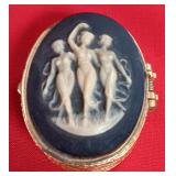148 Cameo Three Grace's Pill Box