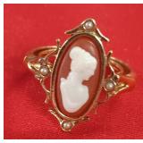 176 Vintage Avon Cameo Ring