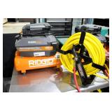 New Rigid Of45200sst 200psi 4.5 Gallon Quiet Air Compressor W/ Air Hose And Reel