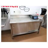 5ft S/steel Cabinet W/sliding Doors 30in Deep