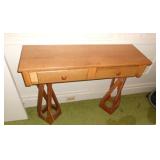 OAK CONSOLE TABLE TWISTED LEGS