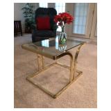 Glass & metal table