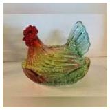 Rainbow Hen On Nest 